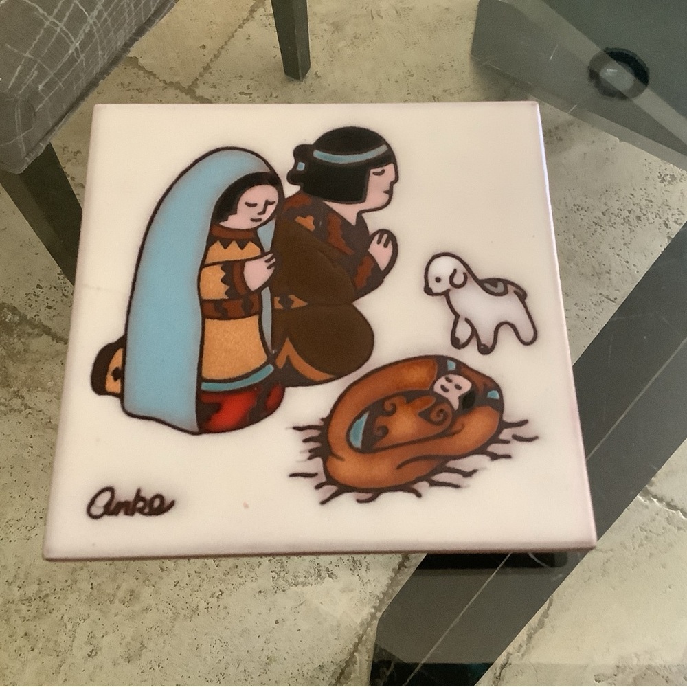 NACIMIENTOS MANGER SCENCE USA CERAMIC TILE TRIVET